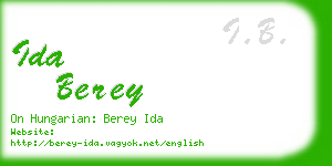 ida berey business card